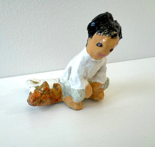 Auður Lóa Guðnadóttir - Barn situr á ketti / Child Sits On a Cat